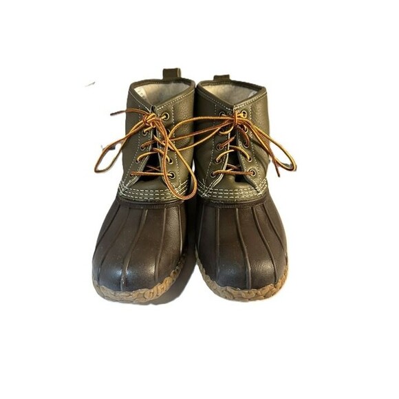 L.L. Bean Shoes - LL Bean Womens Bean Boots Size 11 M Rubber Leather Duck Boots Made in USA